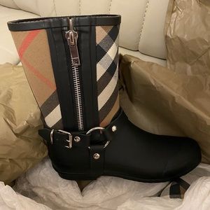 Burberry rain boots